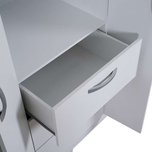 LONDRINA 4 DOOR WARDROBE WITH 3 DRAWERS - WHITE | Pan Home